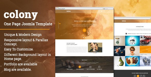 Colony | One page Multipurpose JOOMLA Template
 TFx