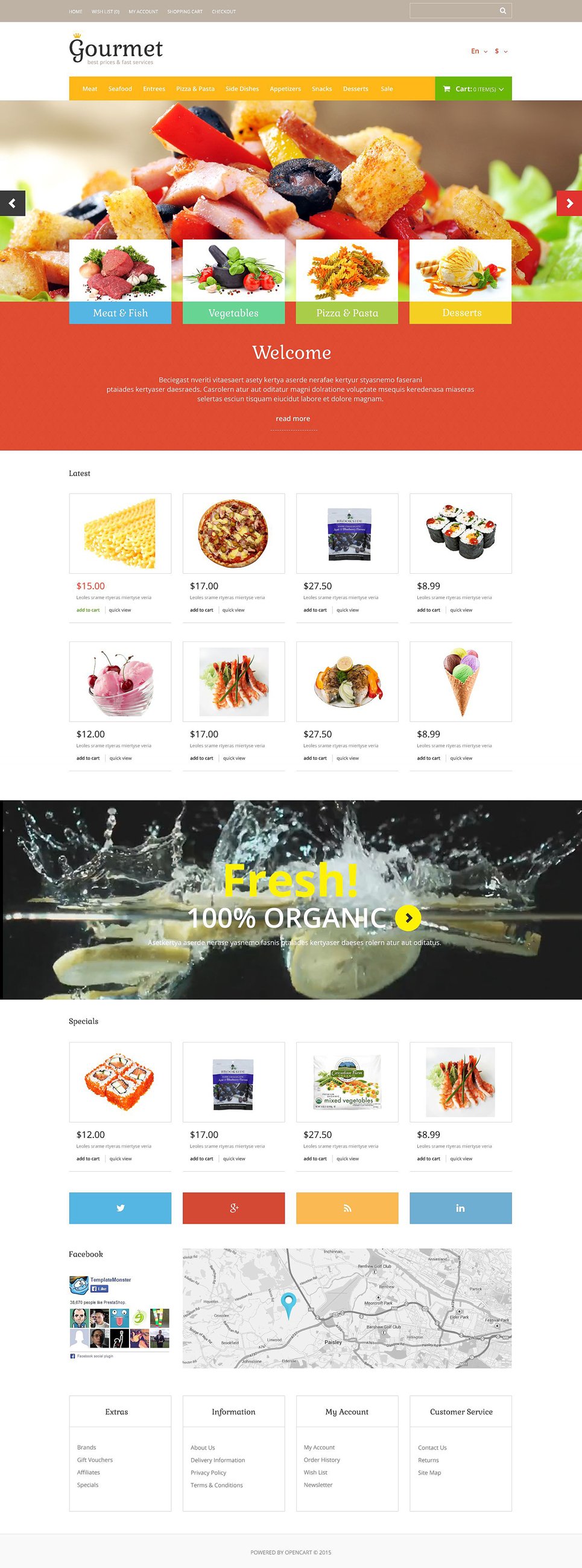 Food Shop OpenCart Template TMT
