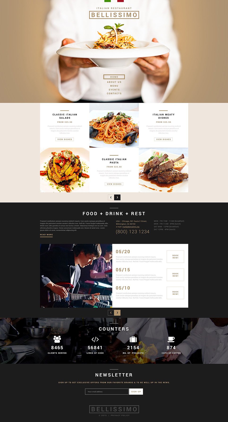 Italian Restaurant Responsive Joomla Template TMT