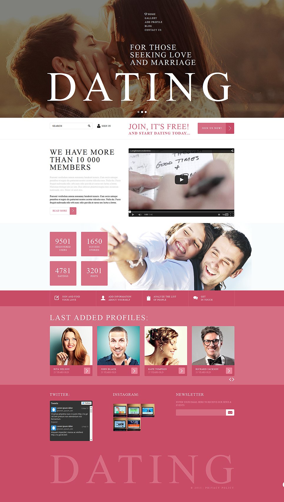 Online Dating Services Joomla Template TMT