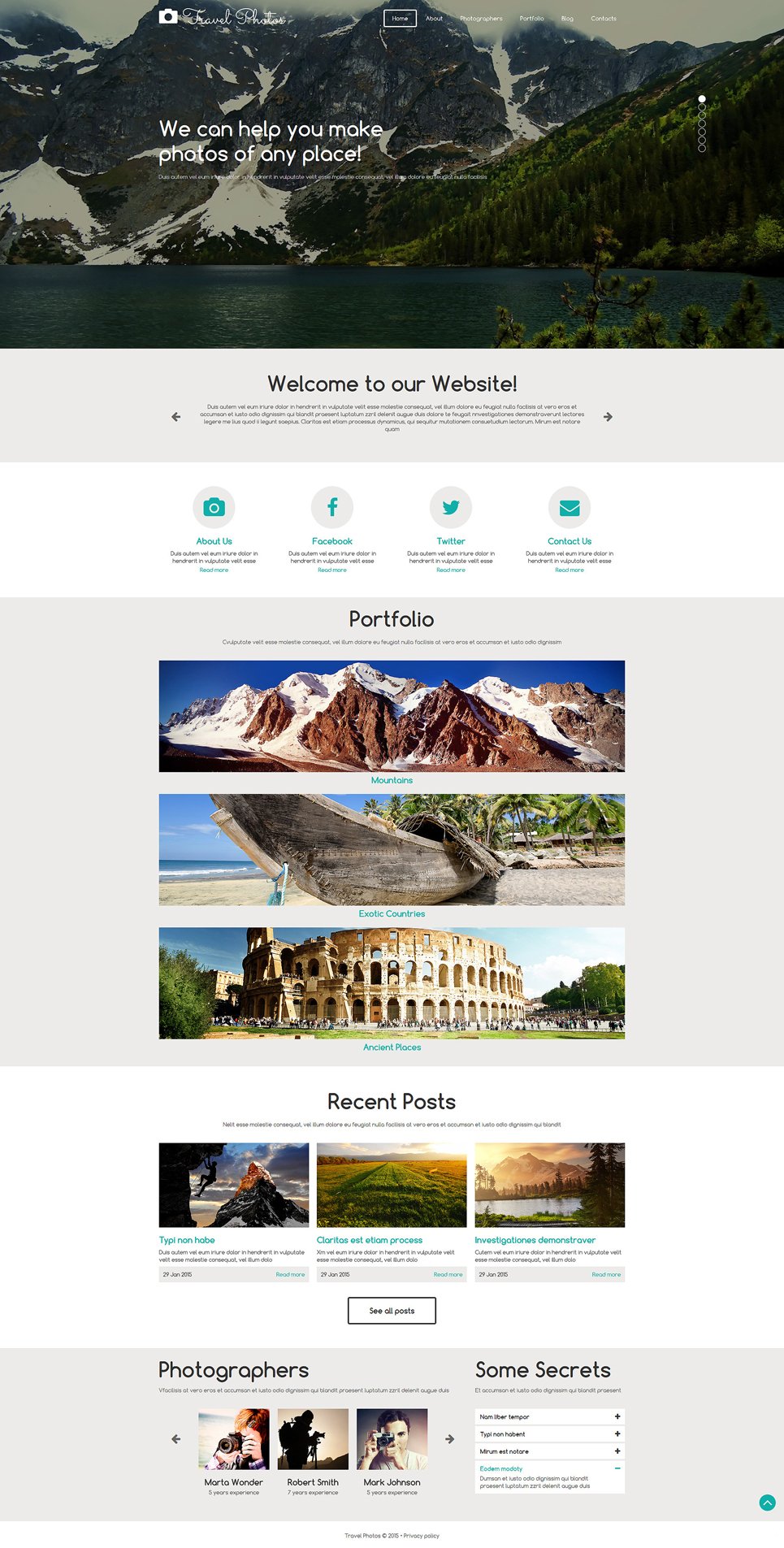 Photographer Portfolio Responsive Joomla Template TMT