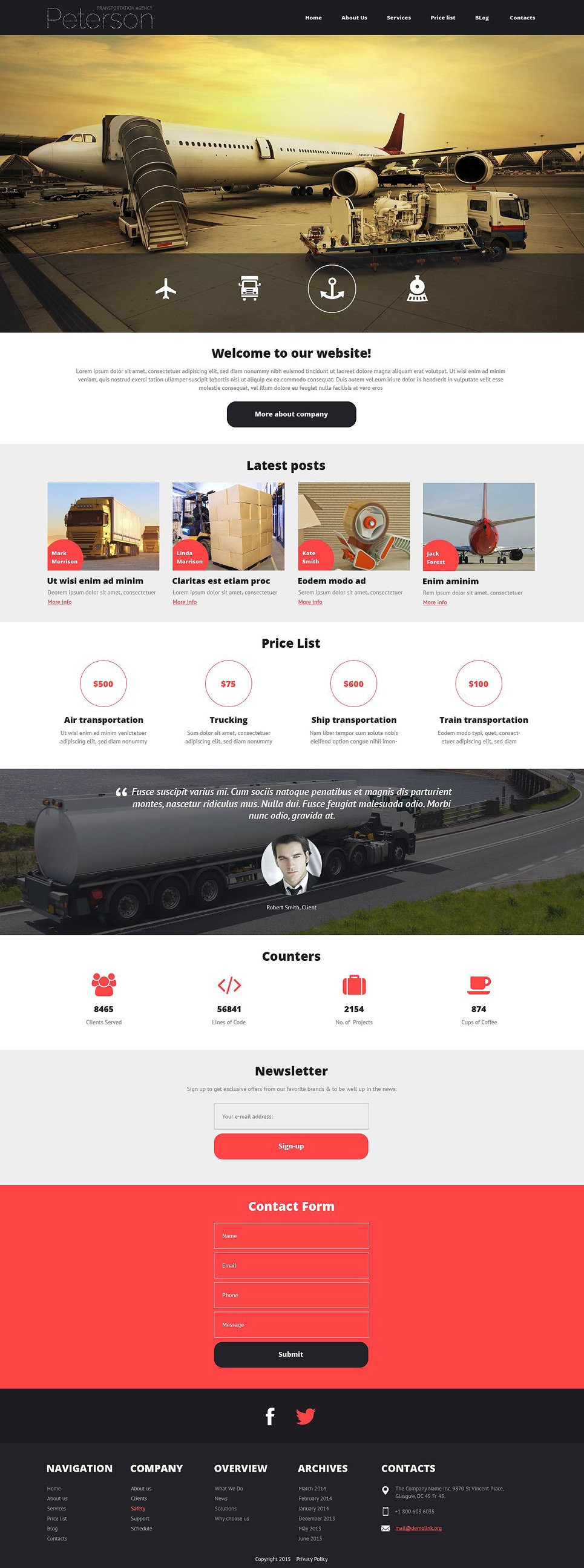 Transportation Responsive Joomla Template TMT