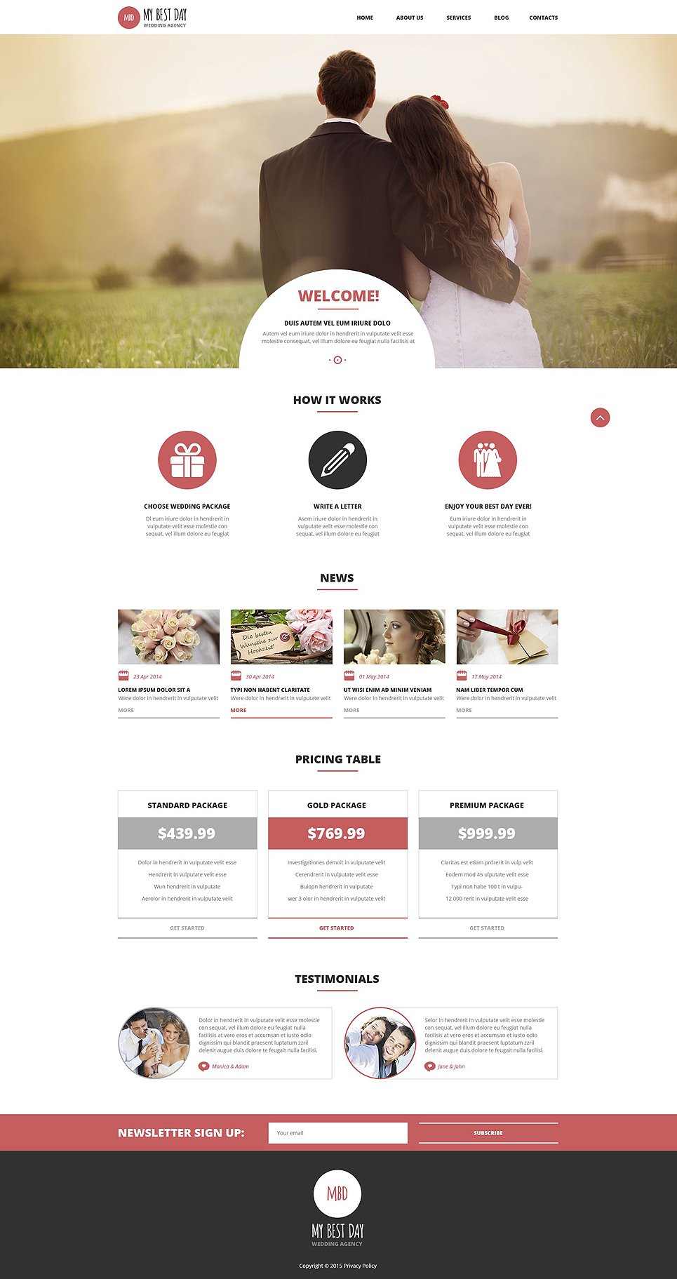 Wedding Planning Consultancy WordPress Theme TMT
