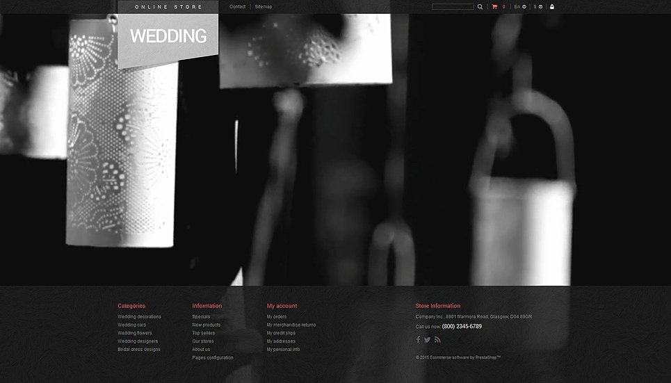 Wedding Shop Responsive PrestaShop Theme TMT