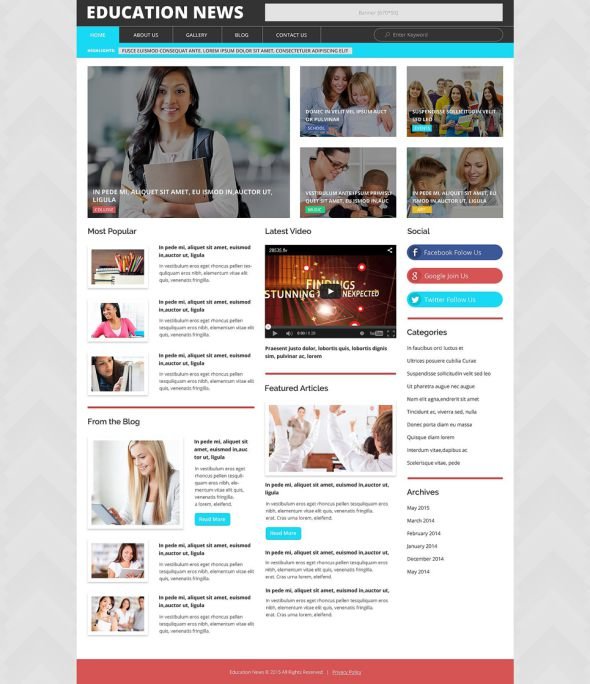 Education News WordPress Theme TMT