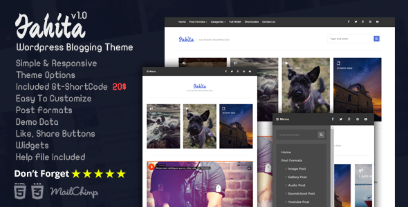 Fahita - Minimal WordPress Blog Theme
 TFx