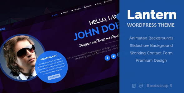 Lantern - Personal Resume and Portfolio Theme
 TFx