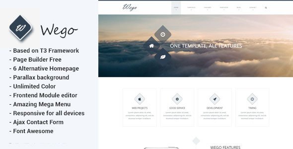 Wego - Multipurpose Joomla Template
 TFx