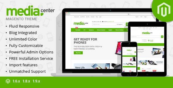 MediaCenter - Responsive Magento Theme
 TFx