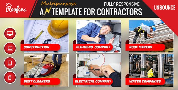 Roofers - Contractors Landing Page For Unbounce
 TFx