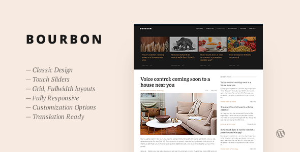 Bourbon — Responsive WordPress Blog Theme
           TFx