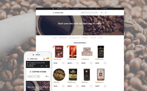 Coffee Store OpenCart Template TMT