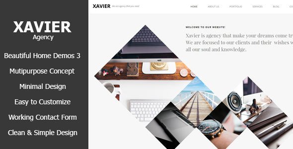 Xavier - Portfolio and Agency HTML theme
           TFx