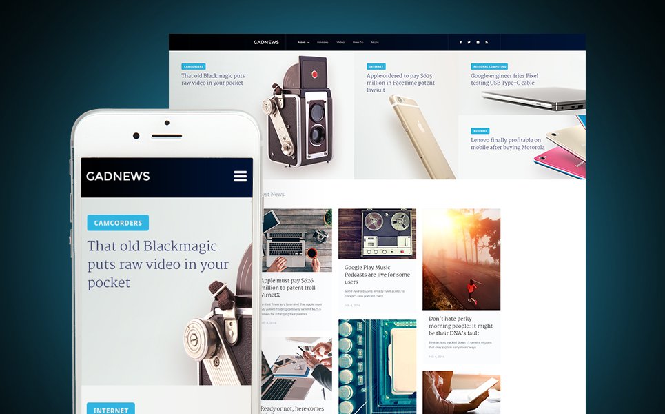 Gadnews - Technology Review WordPress Theme TMT