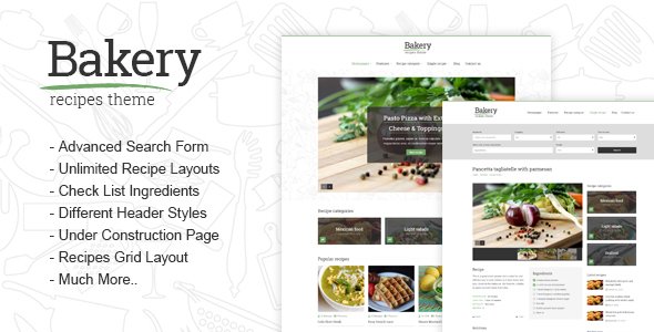 Bakery - Responsive Recipes HTML Template
           TFx