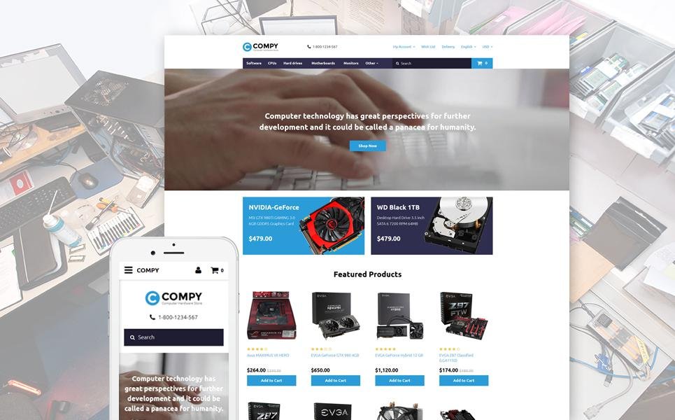 Computer Store Responsive OpenCart Template TMT