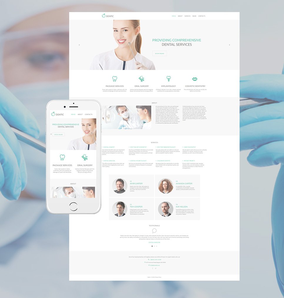 Dentistry Moto CMS HTML Template TMT