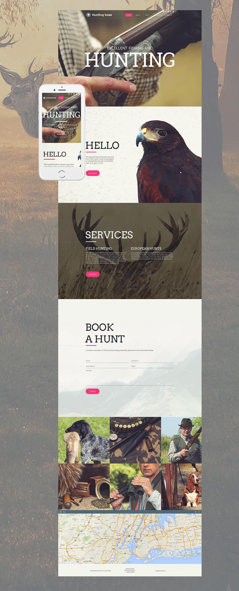 Hunting Moto CMS HTML Template TMT