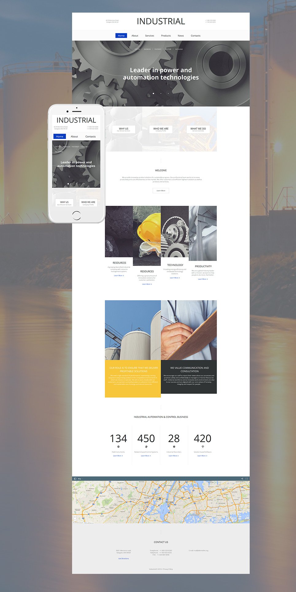 Industrial Moto CMS HTML Template TMT