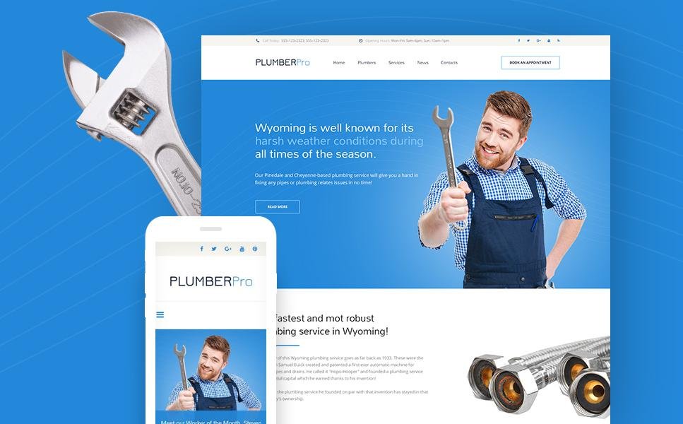 Plumbing Responsive WordPress Theme TMT