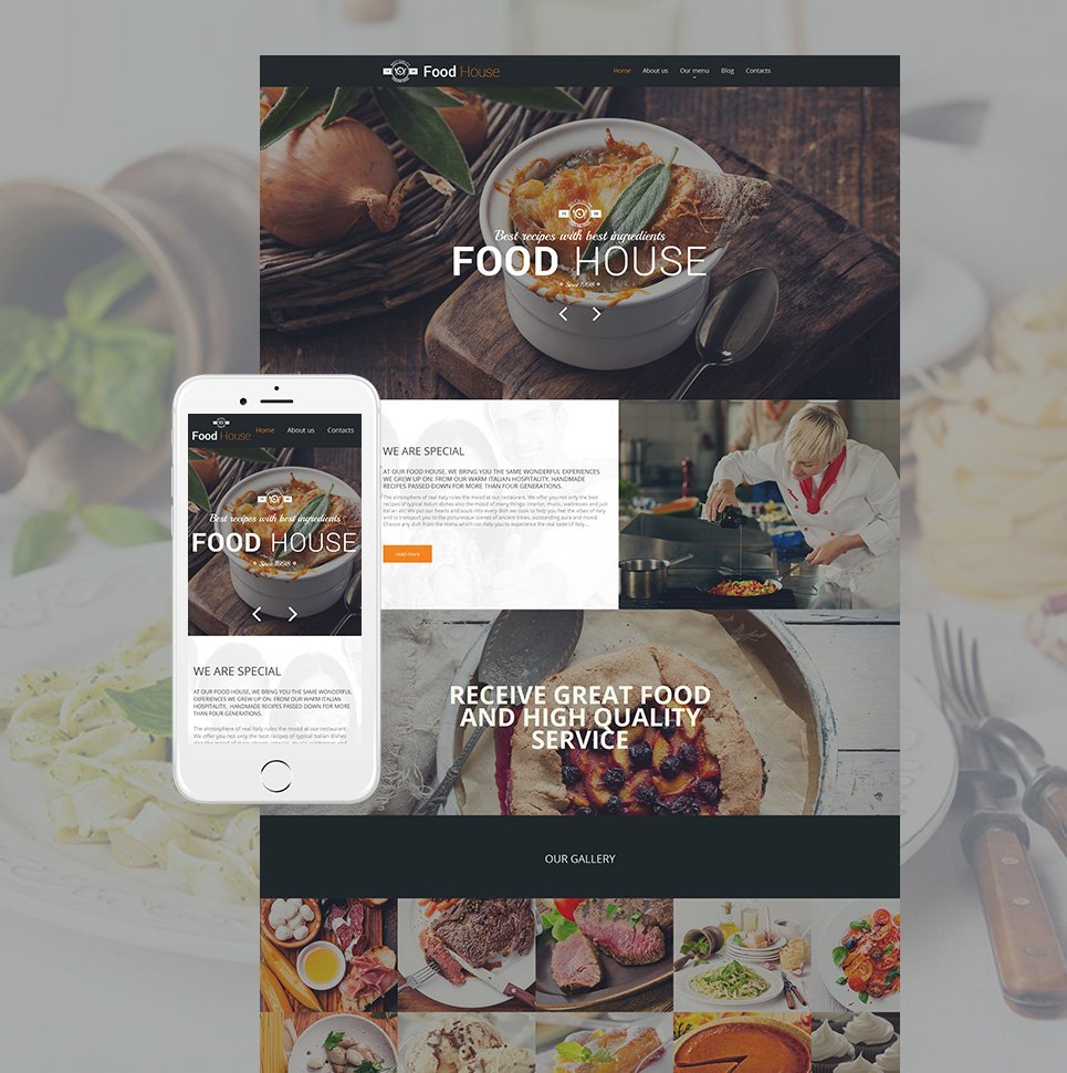 Food & Drink Moto CMS HTML Template TMT