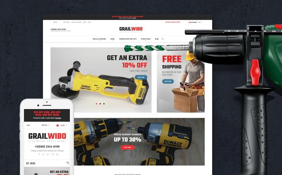 GrailWibo - Electrical Tools Store Magento 2 Theme TMT