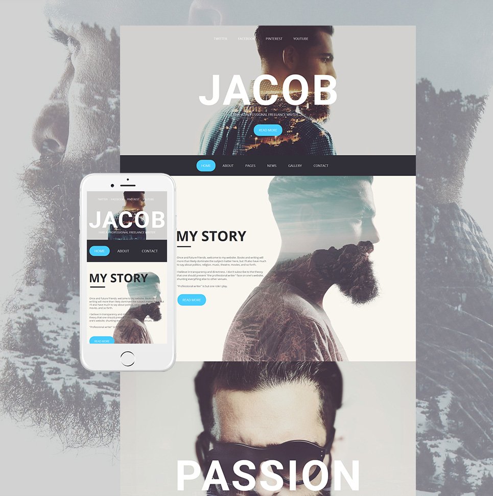 Photographer Portfolio Moto CMS HTML Template TMT