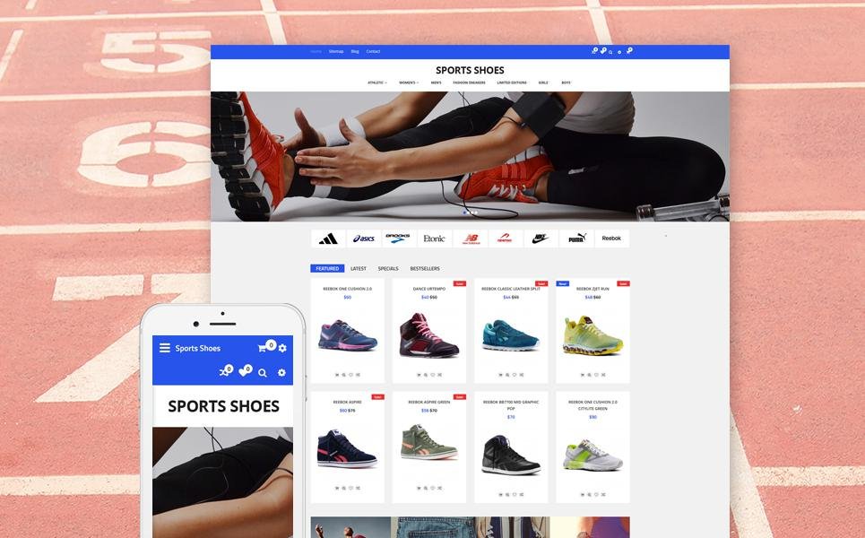 Sports Shoes OpenCart Template TMT