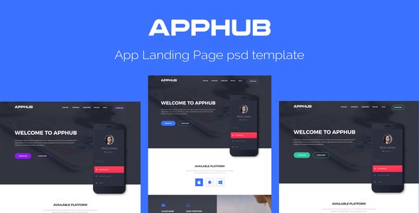 Apphub Landing Page Psd Template
           TFx