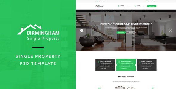 Brimingham : Single Property PSD Template
           TFx