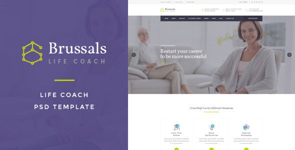 Brussals : Life Coach PSD Template
           TFx