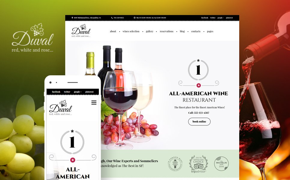 Duval - Wine Restaurant WordPress Theme TMT
