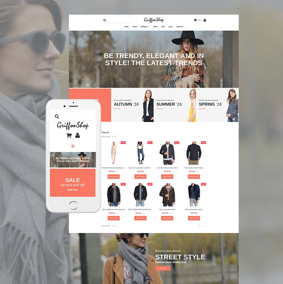 Fashion Store Responsive MotoCMS Ecommerce Template TMT