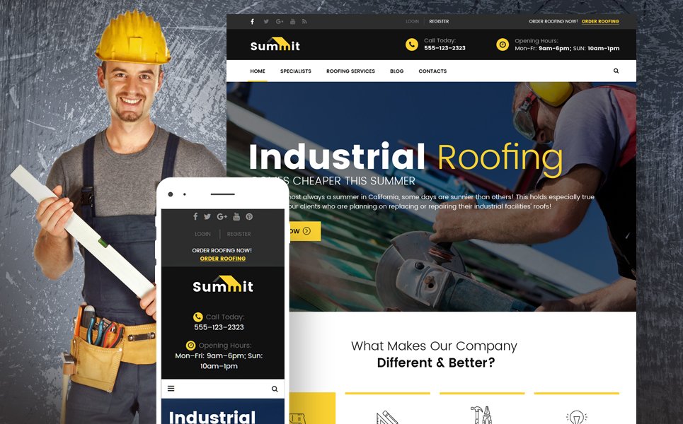 Summit - Roofing Responsive WordPress Theme TMT