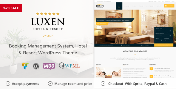 Luxen - Premium Hotel & Booking WordPress Theme
           TFx