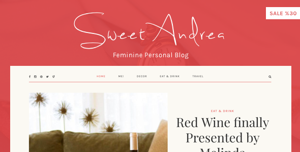 Sweet Andrea - Personal WordPress Blog theme
           TFx