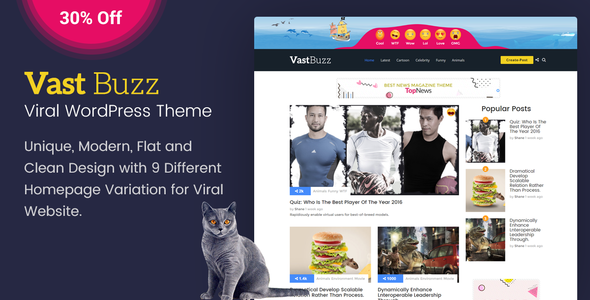 Vast Buzz - Viral & Buzz WordPress Theme
           TFx