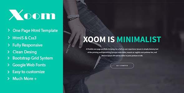 Xoom - Responsive One Page Portfolio Template
           TFx