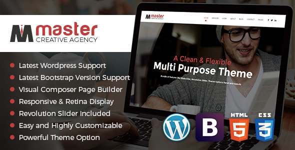 Master Creator - Minimal Multipurpose WordPress Theme
           TFx