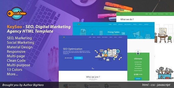 KeySeo - SEO, Digital Marketing HTML Template - Marketing Corporate TFx Dustin Norton