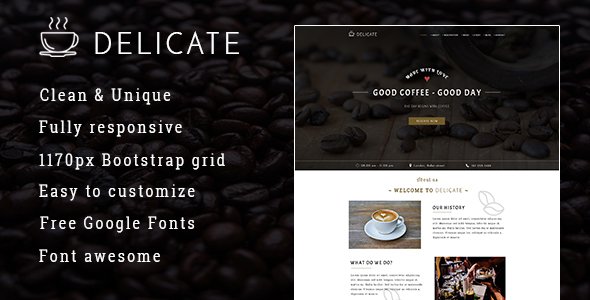 DELICATE | Coffee HTML Template
           TFx Oliver Kennith