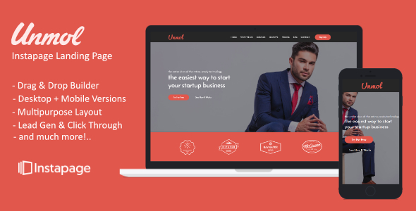 Instapage Onepage Template - Unmol - Instapage Marketing TFx Humbert Robby