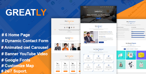 Greatly - The Multipurpose HTML5 Template
           TFx Zane Byrne