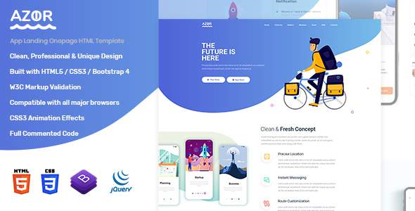 Azor - App Landing HTML Template
       TFx Jerald Edison