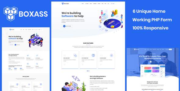 Boxass - Startup Landing Page Template
       TFx Ellery Warwick