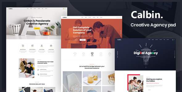 Calbin - Creative Agency PSD Template TFx