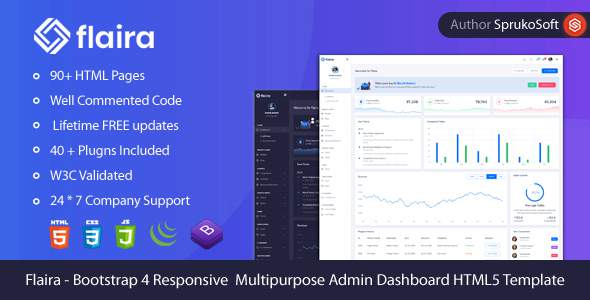 Flaira  Bootstrap HTML Admin Template TFx