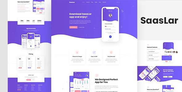 SaasLar - App Landing PSD Template TFx PSDTemplates