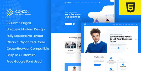 Conzol - Business Consultancy HTML Template TFx