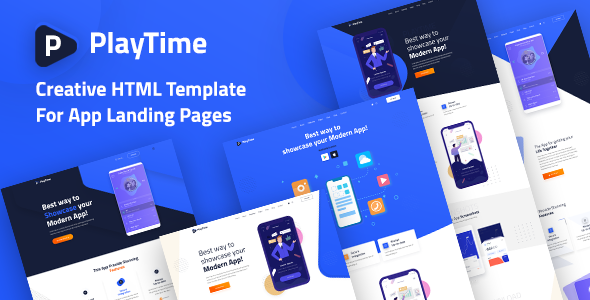 PlayTime - Mobile App Landing HTML Template TFx